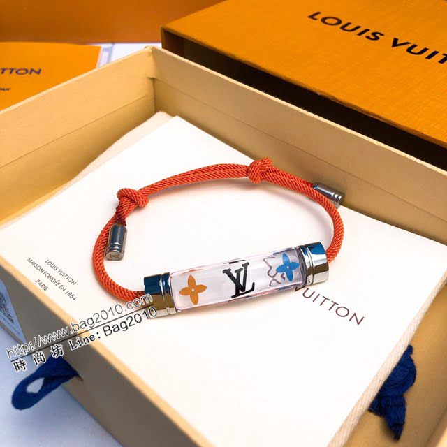 Louis Vuitton新款飾品 路易威登Maison透明柱體手繩 LV男女可調節手鏈手環  zglv2078
